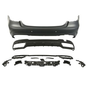 BLIC 5506-00-3529954KP - Bumper (rear, AMG STYLING, with fitting brackets; with reinforcement; with valance, with parking sensor