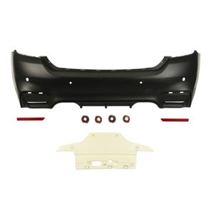BLIC 5506-00-0070960KP - Bumper (rear, M-PAKIET, complete, with parking sensor holes, for painting, with a cut-out for exhaust p