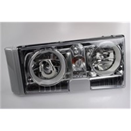 DEPO 551-1165L-LD-EM - Headlamp L (H1/H7/PY21W/W5W, electric, without motor, insert colour: black/chromium-plated) fits: RVI MAG