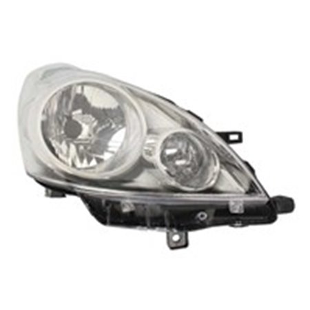 DEPO 215-11D4R-LD-EM - Headlamp R (H4, electric, without motor, insert colour: silver, indicator colour: transparent) fits: NISS