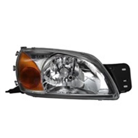 DEPO 431-1146R-LD-EM - Headlamp R (H4/P21W/W5W, electric, with motor, insert colour: chromium-plated, indicator colour: yellow) 