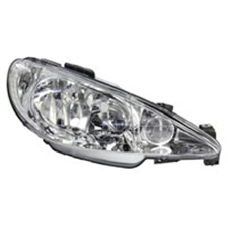 TYC 20-6155-05-2 - Headlamp R (H7/H7, electric, without motor) fits: PEUGEOT 206 09.98-04.09