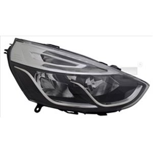 TYC 20-17018-05-2 - Headlamp L (H1/H7, electric, with motor, insert colour: chromium-plated) fits: RENAULT CLIO IV Ph II 06.16-0