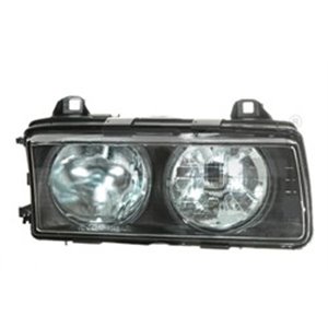 TYC 20-5293-08-2 - Headlamp R (H7/H7, electric, mechanical, without motor, insert colour: black) fits: BMW 3 (E36)