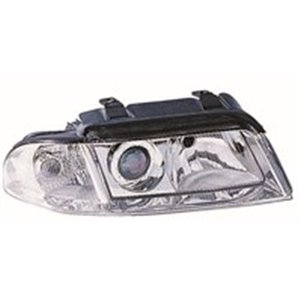 DEPO 441-1137R-ND-EM - Headlamp R (H7/H7, electric, without motor, insert colour: chromium-plated) fits: AUDI A4 B5 12.98-09.01