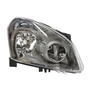 TYC 20-11571-05-2 - Headlamp R (H7/H7, electric, without motor, insert colour: black/chromium-plated) fits: NISSAN QASHQAI I
