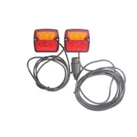 TRUCKLIGHT TL-UN067KPL - Rear lamp L/R (LED, 12/24V, cable length: 5m, with indicator, with stop light, parking light, magnet-mo