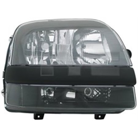 TYC 20-1233-05-2 - Headlamp R (2*H1/H7, electric, without motor, insert colour: black) fits: FIAT DOBLO I 03.01-12.05