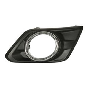 5513-00-1681914P Front bumper cover R (with fog lamp holes, plastic, black/chrome)