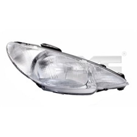 TYC 20-5759-28-2 - Headlamp R (H4, electric, without motor) fits: PEUGEOT 206 09.98-02.03