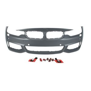 BLIC 5510-00-0070904P - Bumper (front, M-PAKIET, with headlamp washer holes, with parking sensor holes, with camera hole, for pa