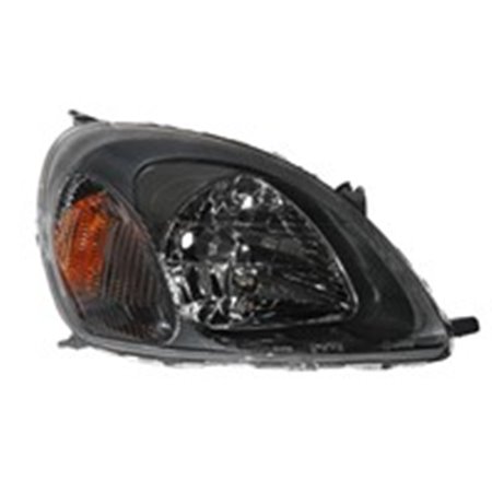 TYC 20-5729-08-2 - Headlamp R (H4, electric, with motor, insert colour: grey) fits: TOYOTA YARIS -02.03