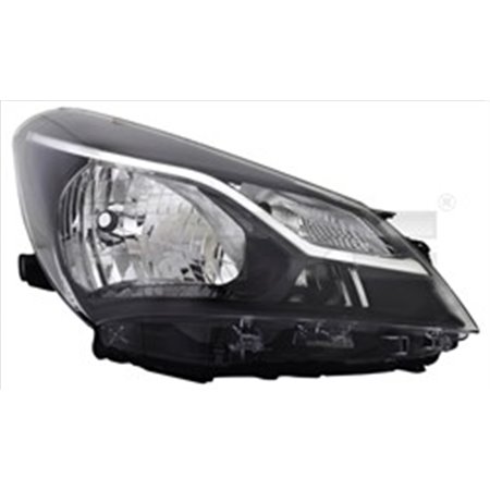 TYC 20-17582-05-2 - Headlamp L (H4/W21, electric, with motor, DRL) fits: TOYOTA YARIS XP130 04.17-12.19