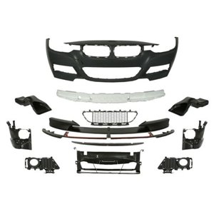 BLIC 5510-00-0063917KP - Bumper (front, M PERFORMANCE/M-PAKIET, complete, with fog lamp holes, for painting) fits: BMW 3 F30, F3