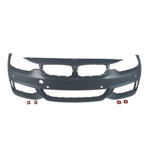 BLIC 5510-00-0070908P - Bumper (front, M-PAKIET, with fog lamp holes, number of parking sensor holes: 6, for painting) fits: BMW