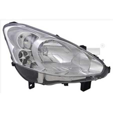 TYC 20-14562-05-2 - Headlamp L (H4, electric, with motor, insert colour: silver, indicator colour: silver) fits: PEUGEOT PARTNER
