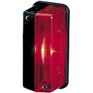 HELLA 2XS 005 020-041 - Outline marker lights L/R, red, Halogen/T4W, height 68mm; width 42mm; depth 37mm, 24V fits: MAN F2000, F