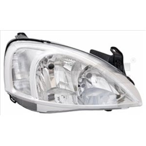 TYC 20-6066-05-2 - Headlamp L (H7/H7, electric, without motor, insert colour: chromium-plated) fits: OPEL COMBO C, CORSA C 09.00
