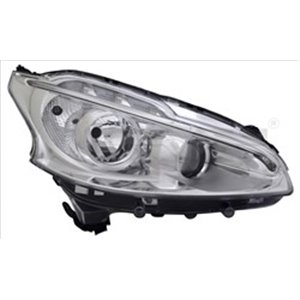 TYC 20-14353-16-2 - Headlamp R (H7/H7/LED, electric, without motor) fits: PEUGEOT 208 03.12-06.15