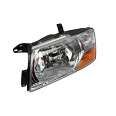 DEPO 214-1159L-LDEM1 - Headlamp L (H4, electric, without motor, insert colour: chromium-plated, indicator colour: yellow) fits: 