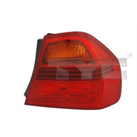 TYC 11-0908-01-9 - Baklykta L (extern, blinkers färg orange, glasfärg röd) passar: BMW 3 E90, E91 Sedan 12.04-07.08