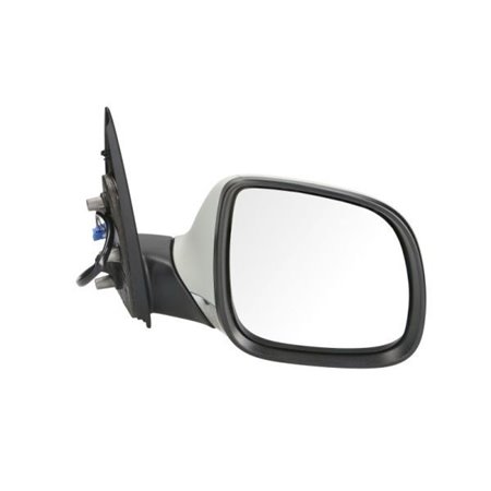 BLIC 5402-01-2002568P - Side mirror R (electric, embossed, with heating, chrome, under-coated) fits: VW AMAROK 2H 09.10-