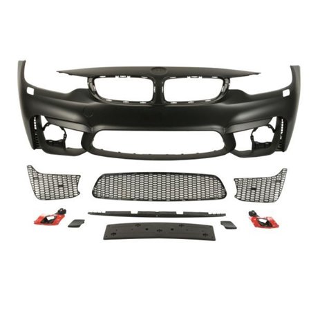 BLIC 5510-00-0070903KP - Bumper (front, M-PAKIET, complete, with fog lamp holes, for painting) fits: BMW 4 F32, F33, F82, F83, 4
