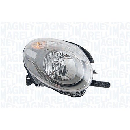 MAGNETI MARELLI 712475386129 - Headlamp L (H7/WY21W, insert colour: silver, indicator colour: orange) fits: FIAT 500L 09.12-