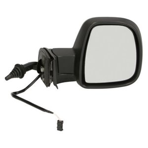 BLIC 5402-04-9212990P - Side mirror R (mechanical, embossed, with temperature sensor) fits: CITROEN BERLINGO II; PEUGEOT PARTNER