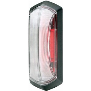 HELLA 2XS 205 020-011 - Outline marker lights L/R, red/white, LED, height 99,2mm; width 37,5mm; depth 37,7mm, surface, 24V