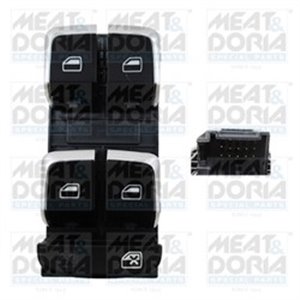MEAT & DORIA 26384 - Car window regulator switch front L fits: AUDI Q3 1.4/2.0/2.0D 06.11-10.18