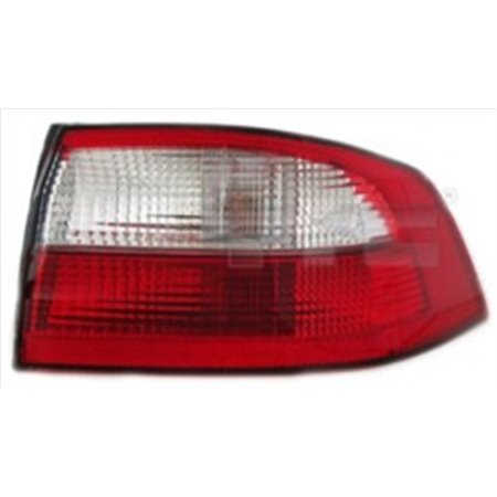 TYC 11-0351-01-2 - Baklykta R (extern, blinkers färg vit, glasfärg röd) passar: RENAULT LAGUNA II Hatchback 03.01-04.0