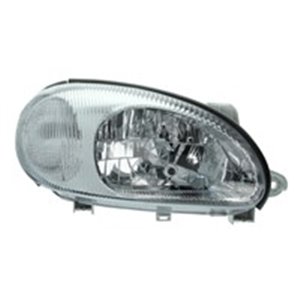 DEPO 222-1104R-LD-EN - Headlamp R (H4, manual, without motor, insert colour: chromium-plated, indicator colour: transparent) fit