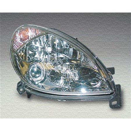 MAGNETI MARELLI 712428801129 - Headlamp R (halogen, H1/H7/PY21W/W5W, electric, with motor, insert colour: chromium-plated) fits: