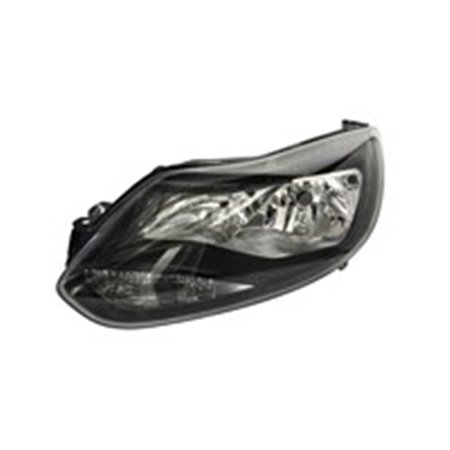 TYC 20-12570-15-2 - Headlamp L (H1/H7, electric, with motor, insert colour: black) fits: FORD FOCUS III