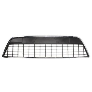 BLIC 6502-07-2556996P - Front bumper cover front (Middle, black/chrome) fits: FORD MONDEO IV 03.07-07.10