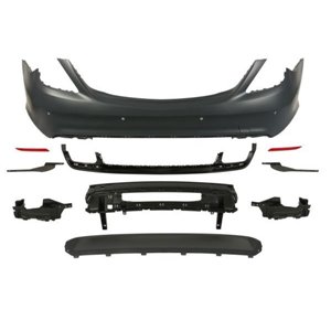 BLIC 5506-00-3510952KP - Bumper (rear, for USA market, AMG, with fitting brackets; with reinforcement; with valance, with parkin