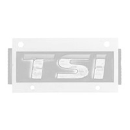 VW 5G0 853 6752ZZ - Emblem (chrome) 'TSI' fits: VW GOLF SPORTSVAN, GOLF VII 08.12-11.17