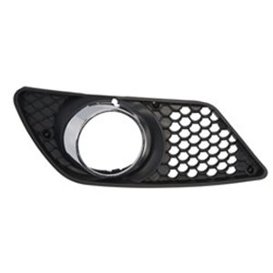 BLIC 6502-07-3518927P - Front bumper cover front L (with frame, AMG STYLING, with fog lamp holes, black) fits: MERCEDES C-KLASA 