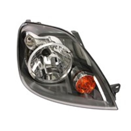 TYC 20-0847-15-2 - Headlamp R (H4, electric, with motor, insert colour: black) fits: FORD FIESTA V 03.05-06.08
