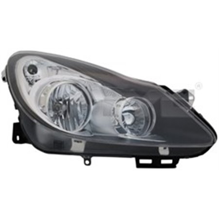 TYC 20-1196-05-2 - Headlamp L (H1/H7, electric, with motor, insert colour: black) fits: OPEL CORSA D