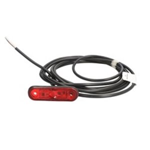 ASPOCK A31-7200-017 - Outline marker lights L/R, red, LED, height 24,3mm; width 81,4mm; depth 20mm, embossed, hose length 3500, 