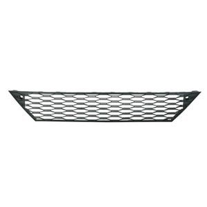 BLIC 6502-07-6614919P - Front bumper cover front (Middle, FR, black) fits: SEAT LEON 5F 09.12-12.16