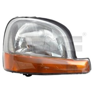 TYC 20-5297-08-2 - Headlamp R (H4, electric, without motor, insert colour: silver, indicator colour: orange) fits: RENAULT KANGO