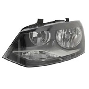 TYC 20-12036-15-2 - Headlamp L (H7/H7, electric, without motor, insert colour: black/chromium-plated) fits: VW POLO, POLO IV, PO