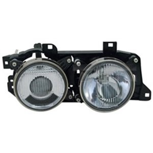 TYC 20-5291-15-2 - Headlamp R (2*H1, electric, without motor, insert colour: silver) fits: BMW 5 E34, 7 E32 09.86-01.97