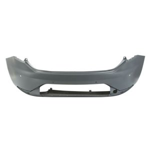 BLIC 5506-00-6614954Q - Bumper (rear, FR, number of parking sensor holes: 4, for painting, with a cut-out for exhaust pipe: on t