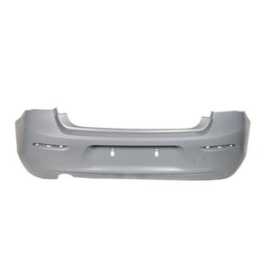 BLIC 5506-00-0086955P - Bumper (rear, SPORT/URBAN, with rail holes, for painting, with a cut-out for exhaust pipe: on the left) 