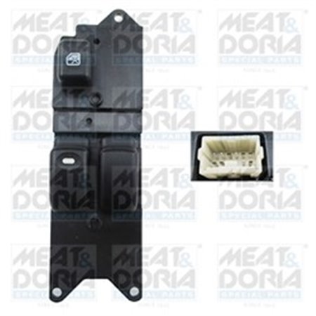 MEAT & DORIA 26539 - Bilfönster regulator switch fram L passar: MITSUBISHI L200 / TRITON 2.5D 11.05-12.15