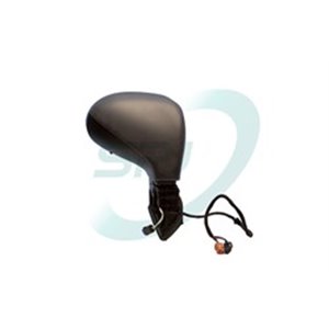 SPJ E-2399 - Side mirror L (electric, embossed, with heating, under-coated) fits: PEUGEOT 207